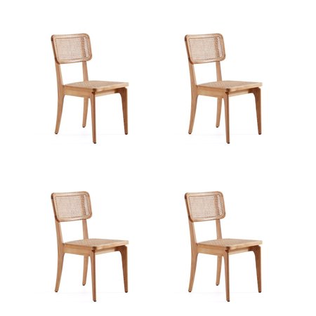 MANHATTAN COMFORT Giverny Dining Chair in Nature Cane, Set of 4 2-DCCA04-NA